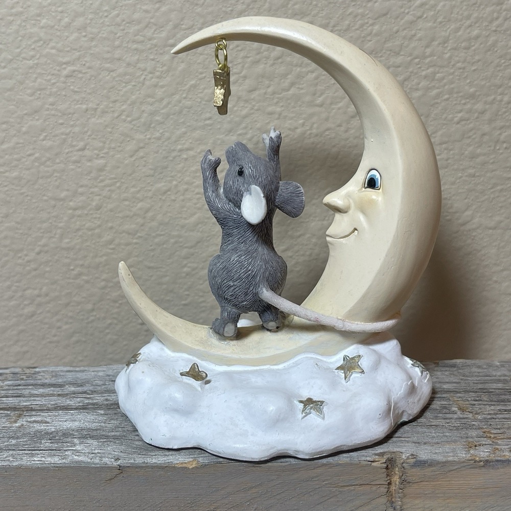 Fritz & Floyd Silvestri Reach for the Stars Celestial Mouse Moon Figurine *read*